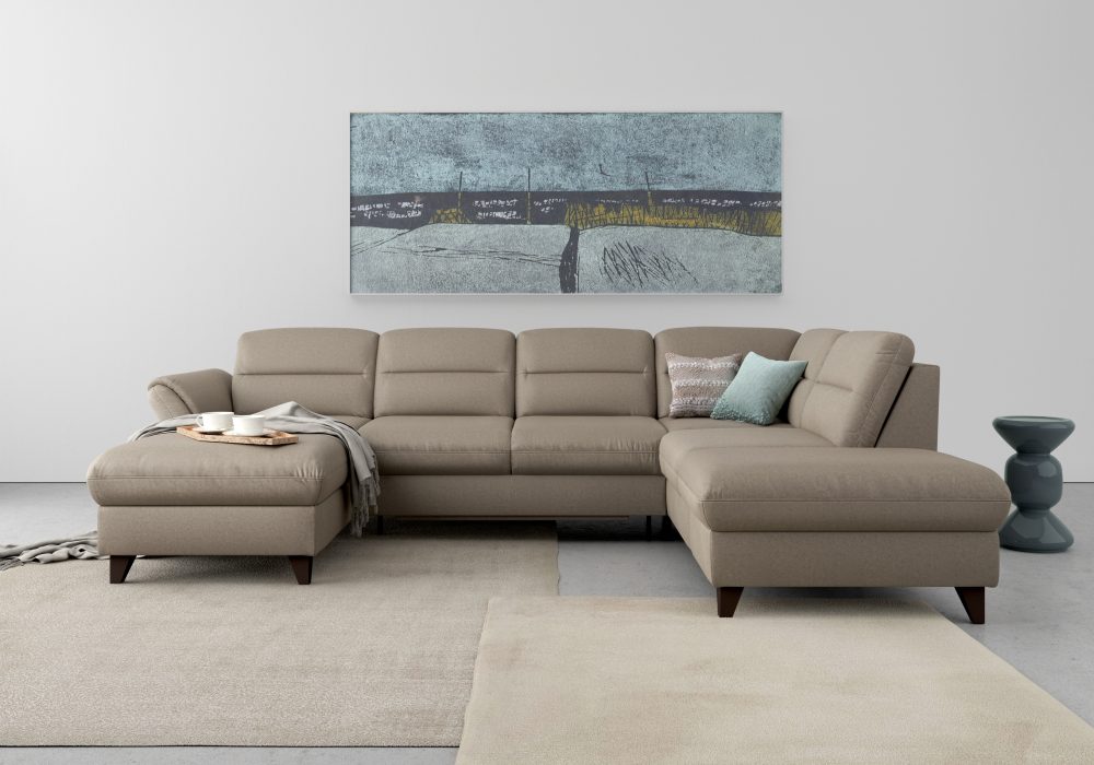 sit&more Wohnlandschaft »Mellum«, inklusive Federkern, wahlweise mit Bettfunktion, Stauraum und Armteilfunktion