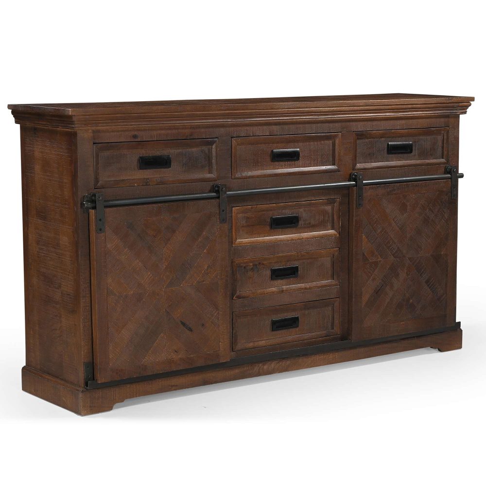 Home affaire Sideboard »Don Barn« mit 2 Schiebetüren, handgefertigt, Unika-Möbel, Breite 160 cm