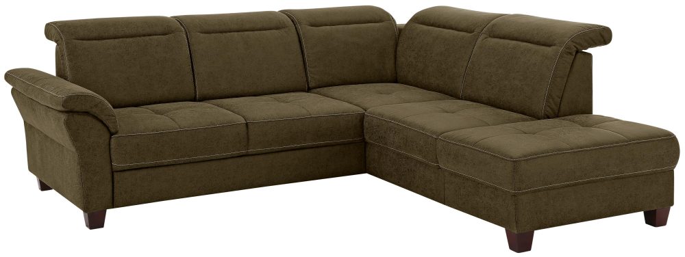 Premium collection by Home affaire Ecksofa »Solvei«, mit Ottomanenabschluss und Sitztiefenverstellung, wahlweise auch mit Kopfteilverstellung und Bettfunktion, Federkern
