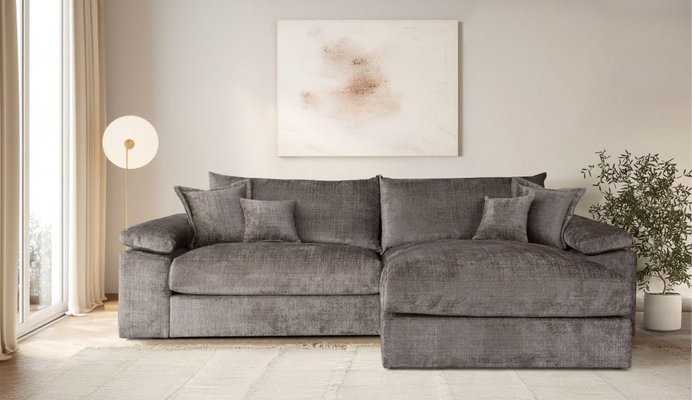 Home affaire Ecksofa »Soft&Cosy XXL L-Form - Breite 303 cm«, Mega-Sofa, Cord oder Chenille-Struktur, Federkern-Polsterung
