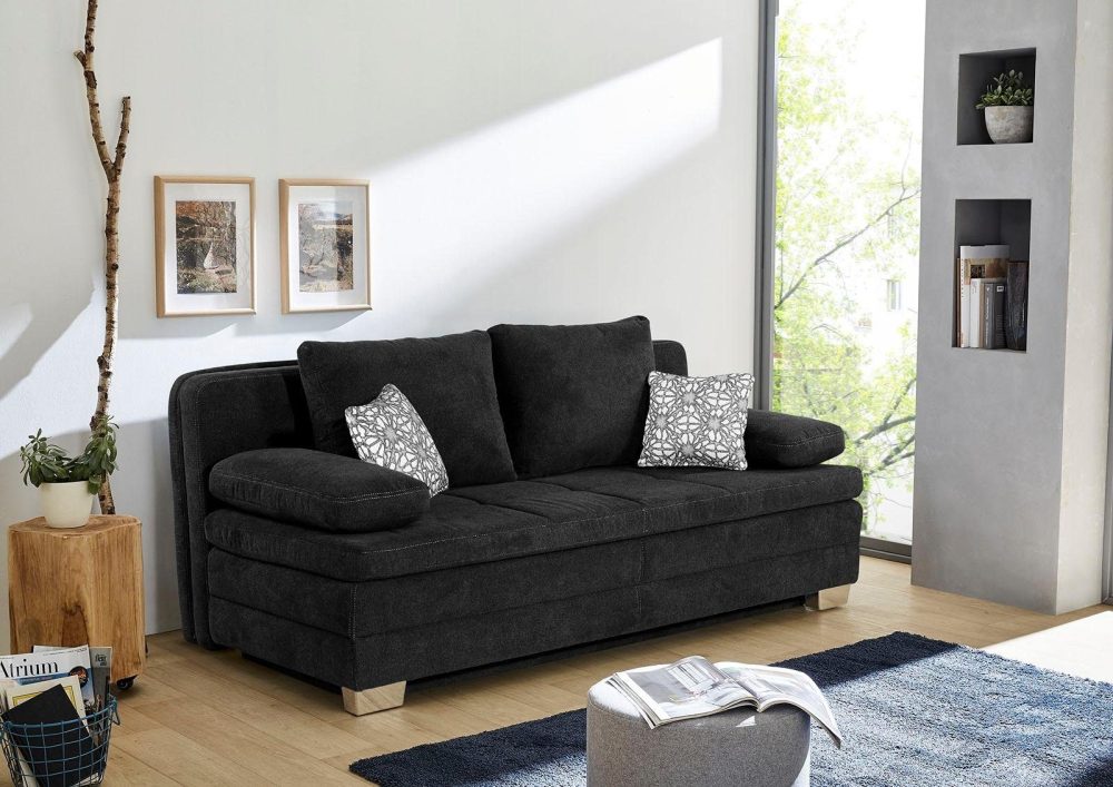 INOSIGN Schlafsofa, mit Bettfunktion und Bettkasten, als Dauerschläfer geeignet, mit hervorragendem Sitz- und Liegekomfort, mit fest vernähtem Kaltschaumtopper