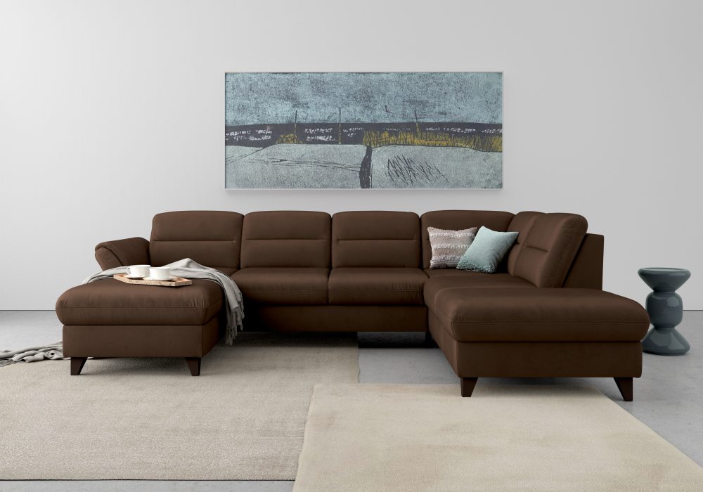 sit&more Wohnlandschaft »Mellum«, inklusive Federkern, wahlweise mit Bettfunktion, Stauraum und Armteilfunktion