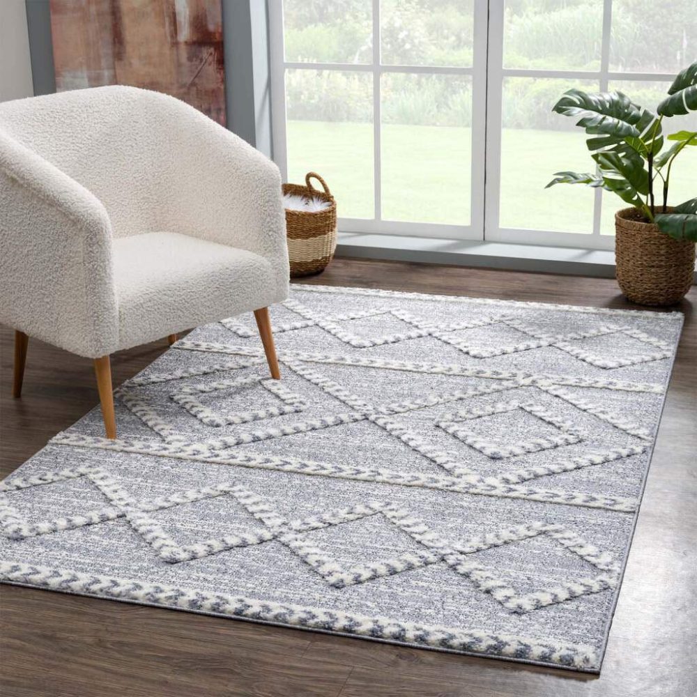 Carpet City Hochflor-Teppich »Focus«, rechteckig, 20 mm Höhe, 3D-Optik, Boho-Stil, Wohnzimmer