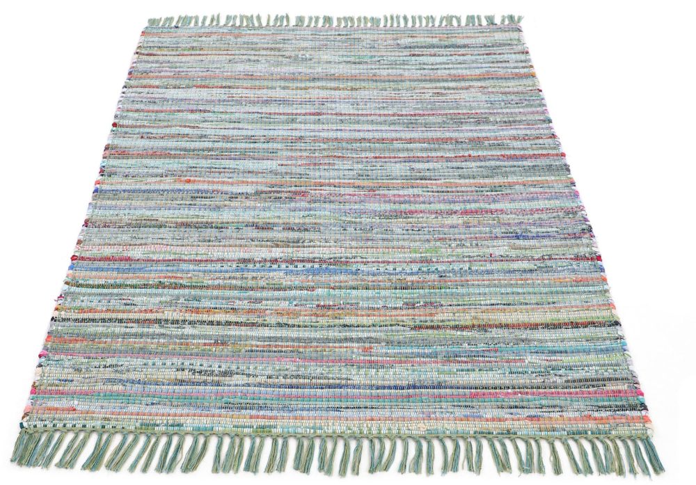 carpetfine Teppich »Kelim Chindi«, rechteckig, 6 mm Höhe, Flachgewebe Wendeteppich mit Fransen, Wohnzimmer
