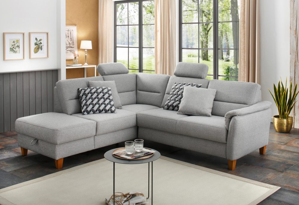 Home affaire Ecksofa »Palmera«, Federkern, wahlweise mit Bettfunktion und mit/ohne Stauraum