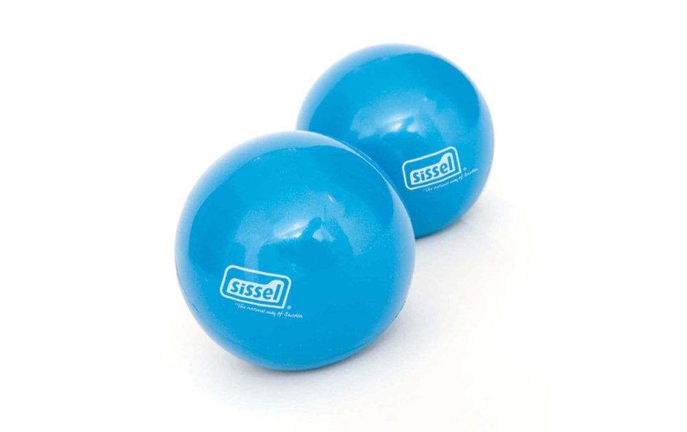 SISSEL Pilates Toning Ball 9cm 900g blau (2 Stück)