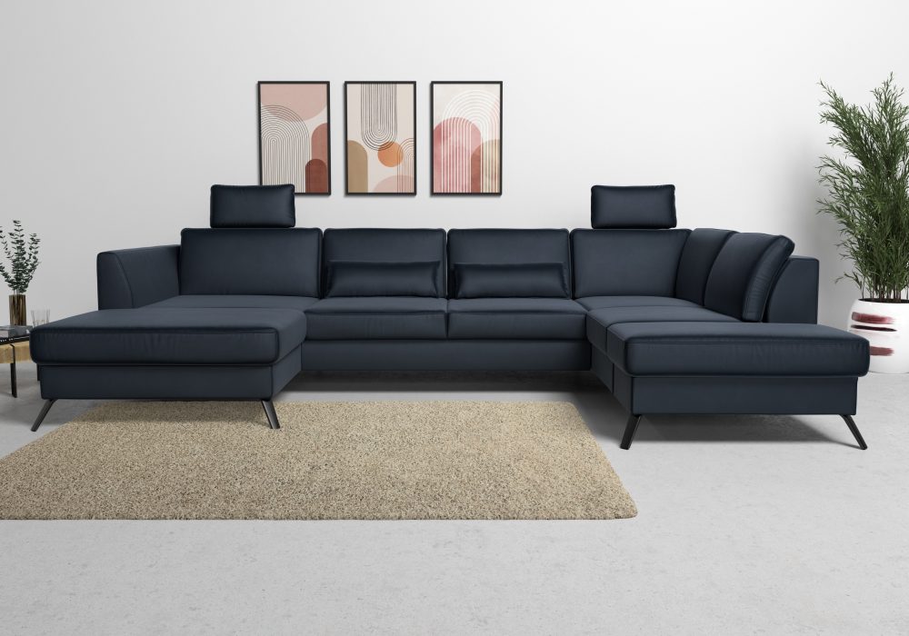 sit&more Wohnlandschaft, inklusive Sitztiefenverstellung, wahlweise mit Bettfunktion, 15cm hoch