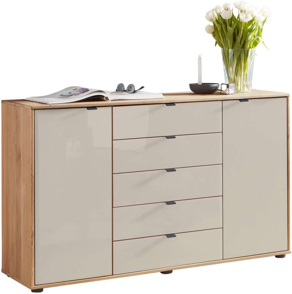 WIEMANN Kombikommode »Cardiff Sideboard, Wäscheschrank, teilmassiv Erle, mit Schubladen« Kommode 141x86x43 cm, braun, mit Dämpfung, MADE IN GERMANY, verschiedenen Ausführungen, inklusive Einlegeboden