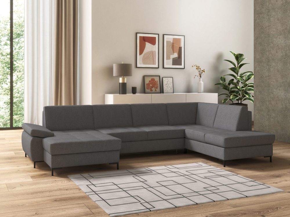 DOMO collection Wohnlandschaft »Capelo«, mit Armteilverstellung, wahlweise mit Bettfunktion, inklusive Federkern