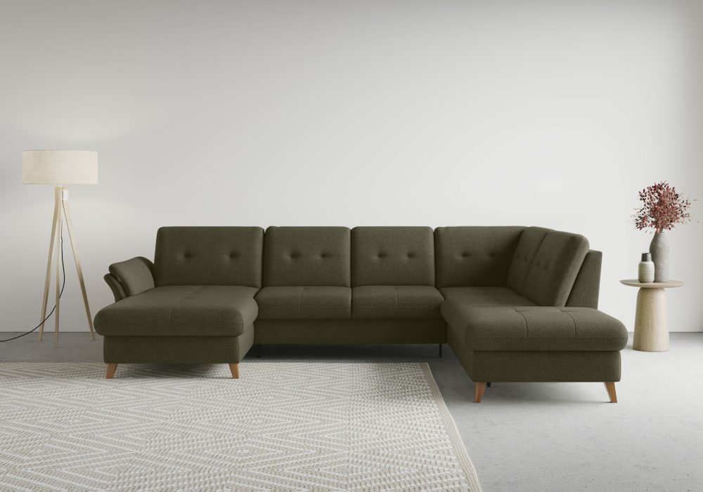 sit&more Wohnlandschaft »Göteborg«, inklusive Sitztiefenverstellung und Federkern, wahlweise mit Bettfunktion und Bettkasten