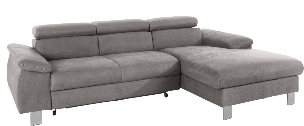 COTTA Ecksofa »Komaris«, mit Kopf- bzw. Rückenverstellung, wahlweise mit Bettfunktion, Bettkasten und RGB-LED-Beleuchtung