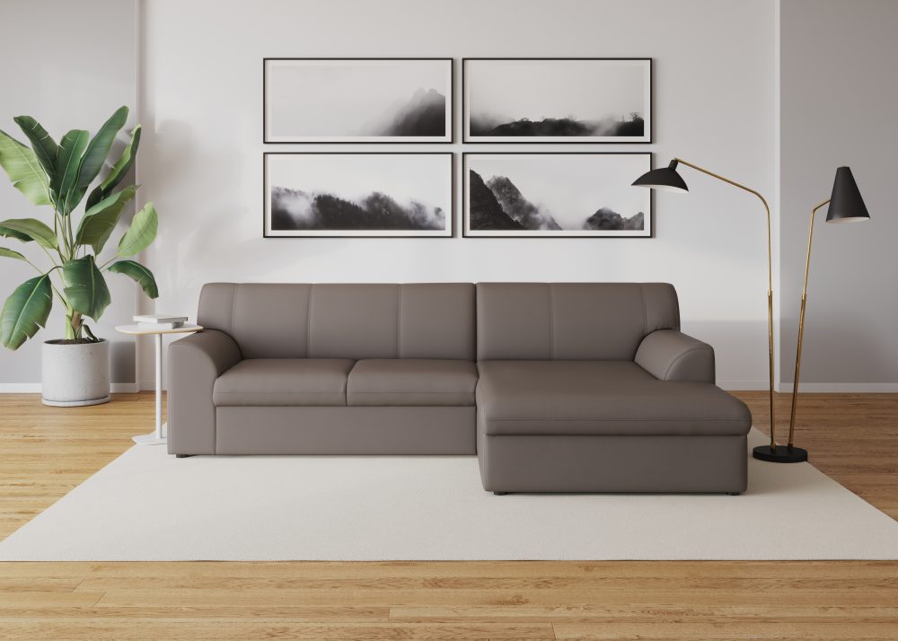 DOMO collection Ecksofa »Topper«, mit Recamiere, wahlweise mit Schlaffunktion
