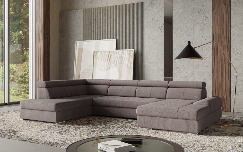 sit&more Wohnlandschaft »U-Form«, mit verstellbaren Kopfteilen, wahlweise mit Bettfunktion