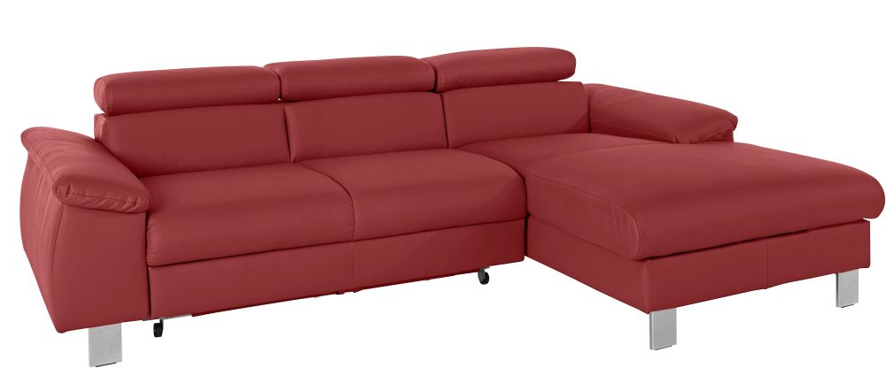 COTTA Ecksofa »Komaris«, mit Kopf- bzw. Rückenverstellung, wahlweise mit Bettfunktion, Bettkasten und RGB-LED-Beleuchtung