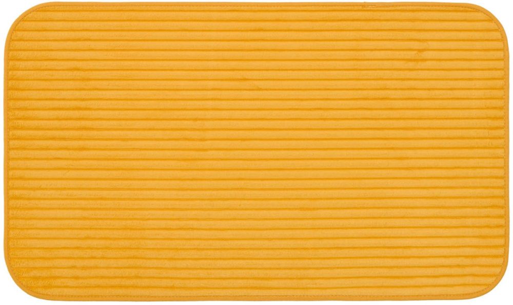 Gözze Badematte »Berlin«, Höhe 7 mm, rutschhemmend beschichtet, fussbodenheizungsgeeignet, Badteppich, Uni Farben, Cord Optik, waschbar