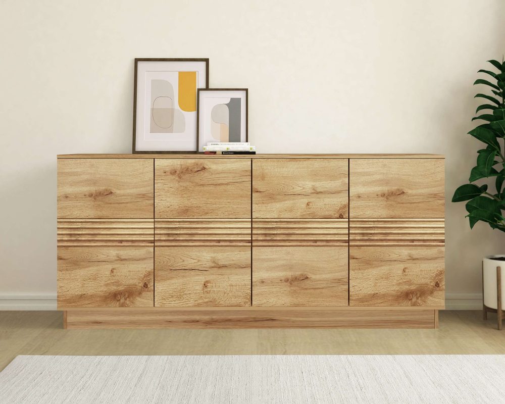 Home affaire Sideboard »Angers« Kommode, Push-to-open, 4 Türen, Breite 180 cm