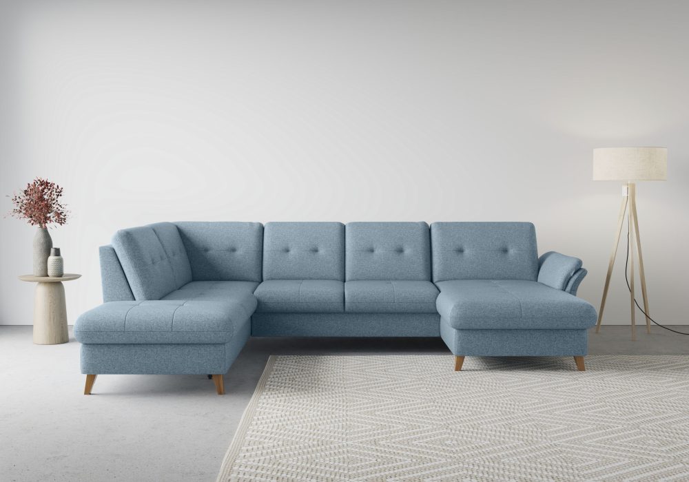 sit&more Wohnlandschaft »Göteborg«, inklusive Sitztiefenverstellung und Federkern, wahlweise mit Bettfunktion und Bettkasten