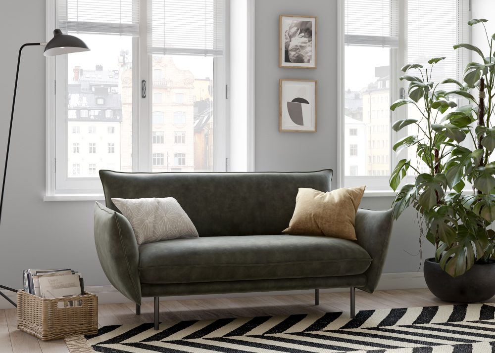 andas 2-Sitzer »Stine«, Besonderes Design durch Kissenoptik und Keder, Design by Morten Georgsen