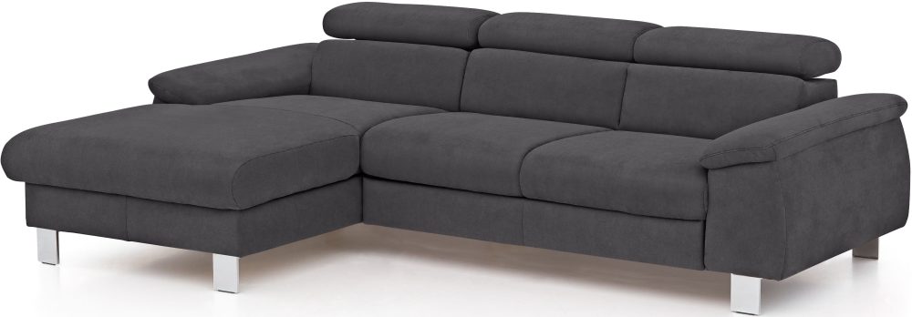 COTTA Ecksofa »Komaris«, mit Kopf- bzw. Rückenverstellung, wahlweise mit Bettfunktion, Bettkasten und RGB-LED-Beleuchtung