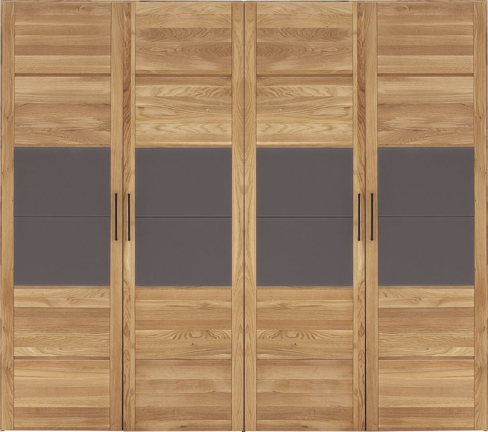 Premium collection by Home affaire Drehtürenschrank »Chamara«, aus massivem Eichenholz, in unterschiedlichen Schrankbreiten erhältlich, 218 cm