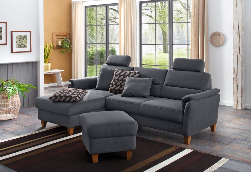 Home affaire Ecksofa »Palmera«, Federkern, wahlweise mit Bettfunktion und mit/ohne Bettkasten