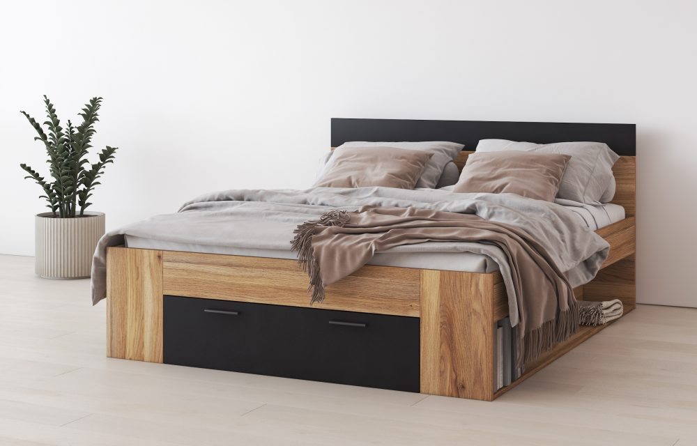INOSIGN Bettgestell »Faweza, Breite 160 bzw. 180 cm, Stauraumbett«, Funktionsbett Schublade mit extra viel Stauraum
