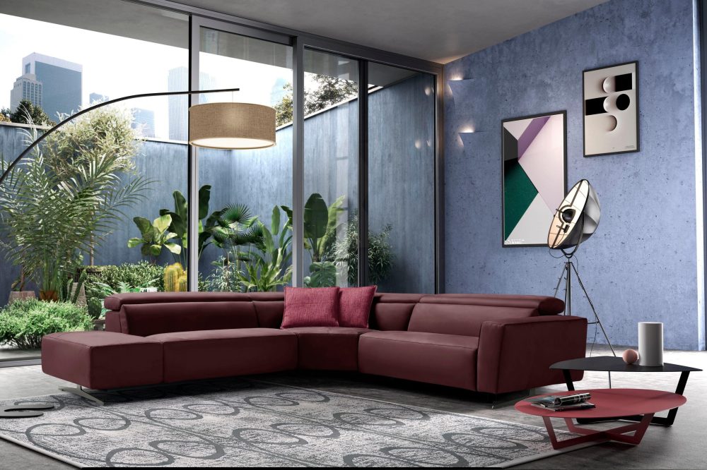 Egoitaliano Ecksofa »Stefanie«, mit Relaxfunktion und verstellbaren Kopfteilelementen