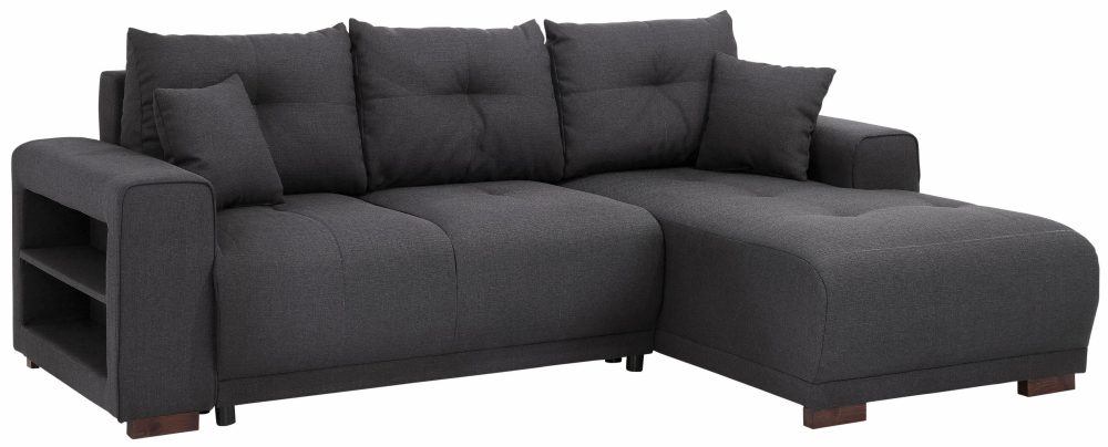 Home affaire Ecksofa »Viborg«, mit Regal in der Armlehne, wahlweise mit Bettfunktion