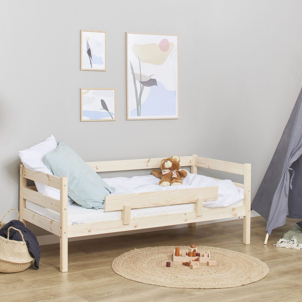 Hoppekids Einzelbett »ECO Comfort«, (Set), mit Rollrost in 8 Farben, wahlweise mit Matratze und Absturzsicherung