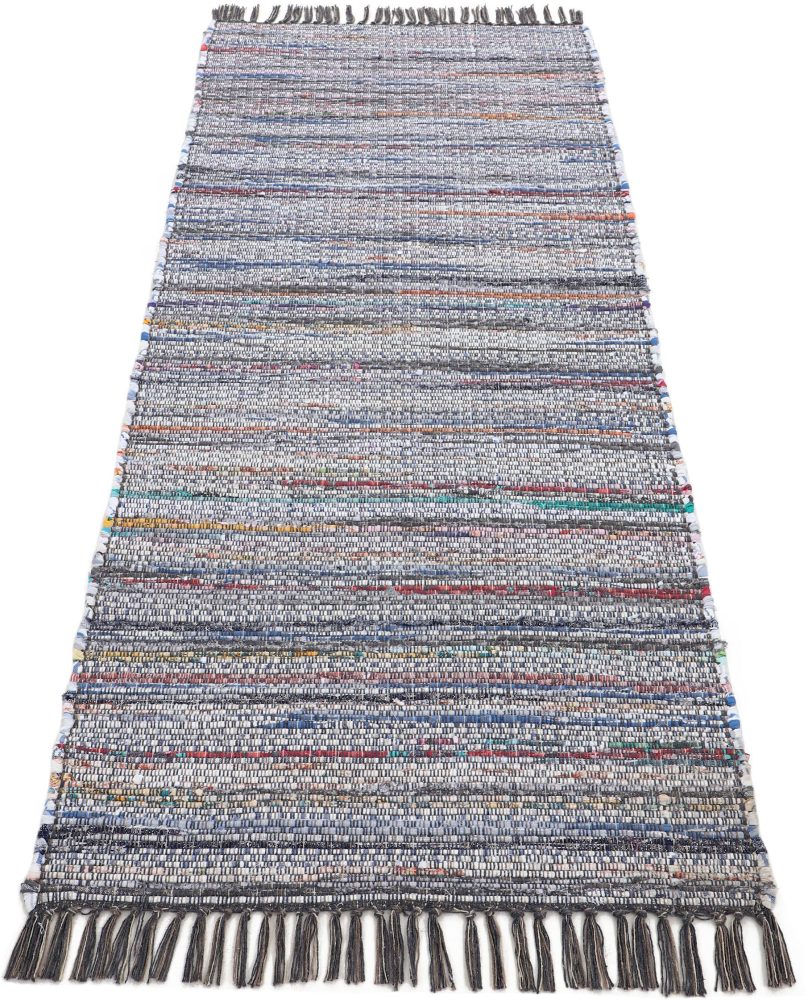 carpetfine Läufer »Kelim Chindi«, rechteckig, 6 mm Höhe, Flachgewebe Wendeteppich mit Fransen, Wohnzimmer