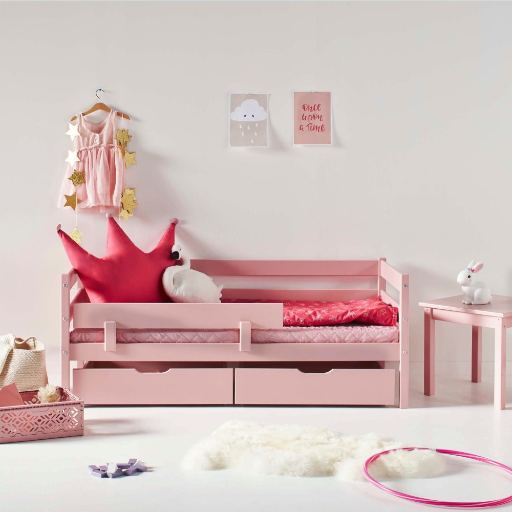 Hoppekids Einzelbett »ECO Comfort«, (Set), mit Rollrost in 8 Farben, wahlweise mit Matratze und Absturzsicherung