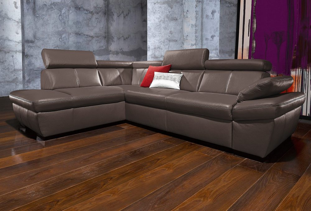 exxpo - sofa fashion Ecksofa, inklusive Kopfteil- und Armteilverstellung, wahlweise mit Bettfunktion und Bettkasten