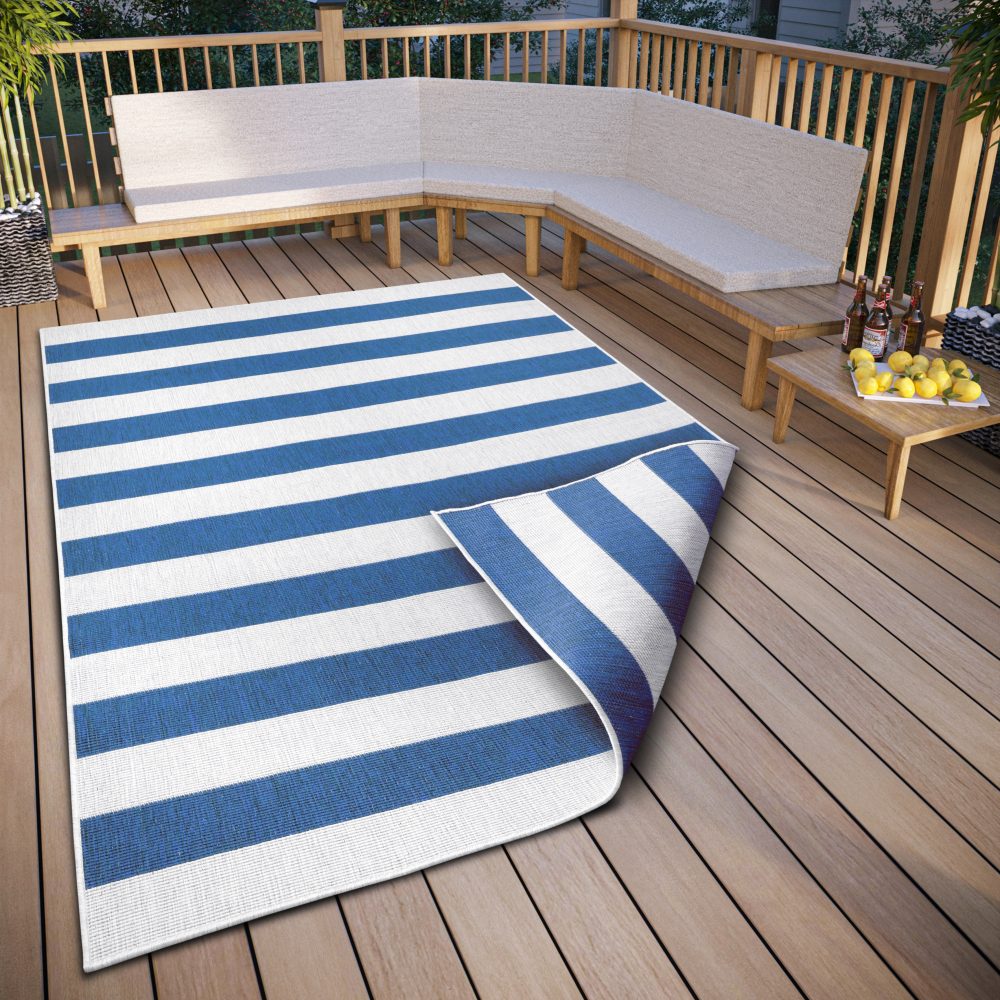 andas Teppich »Alan«, rechteckig, 5 mm Höhe, In- und Outdoor geeignet, Wendeteppich, Wohnzimmer