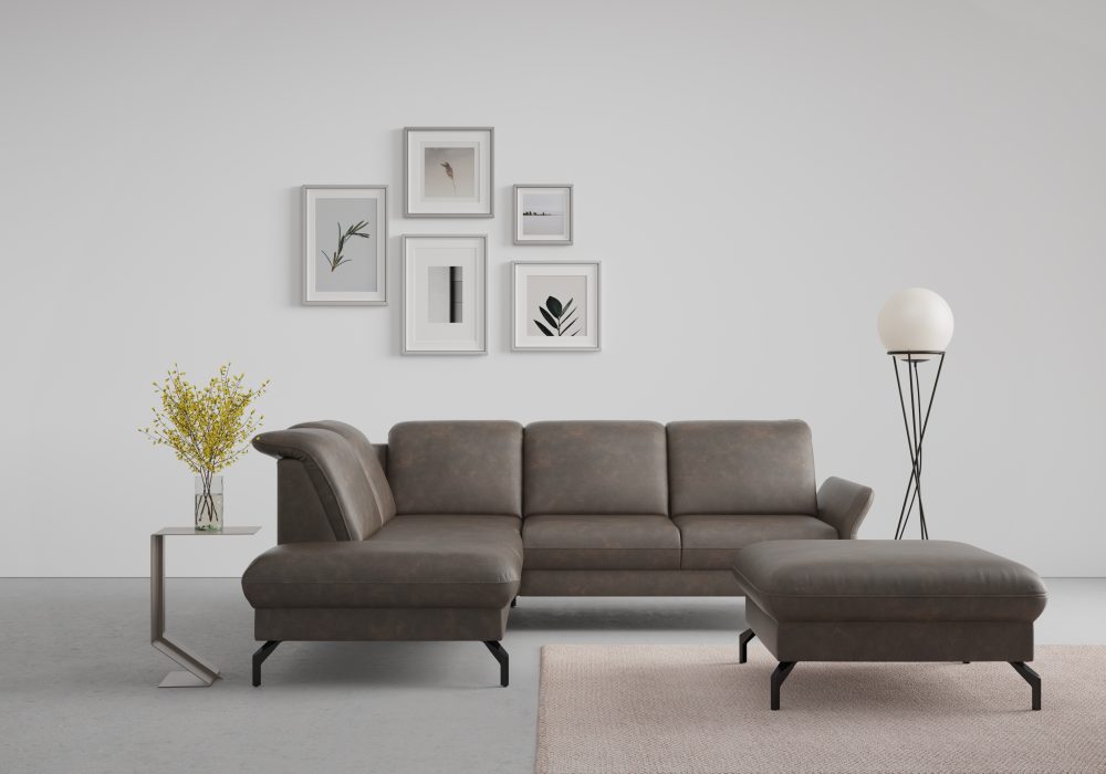 sit&more Ecksofa »Fashion«, wahlweise mit Kopfteilverstellung und Vorziehsitz, motorisch