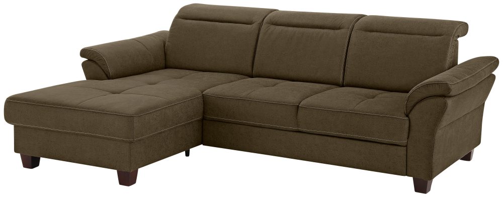 Premium collection by Home affaire Ecksofa »Solvei«, mit Recamierenabschluss und Sitztiefenverstellung. Wahlweise auch mit Kopfteilverstellung und Bettfunktion, Federkern