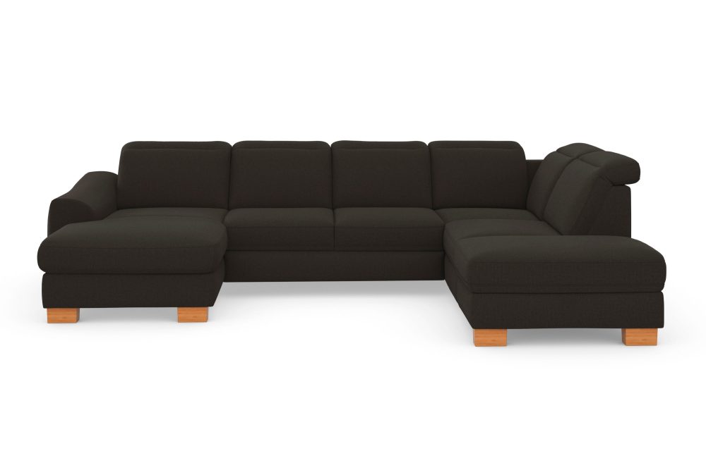 sit&more Wohnlandschaft »Durness«, mit Federkern und hochwertigen Massivholzfüssen, wahlweise mit Kopfteilverstellung, optional mit Bettfunktion und Stauraum