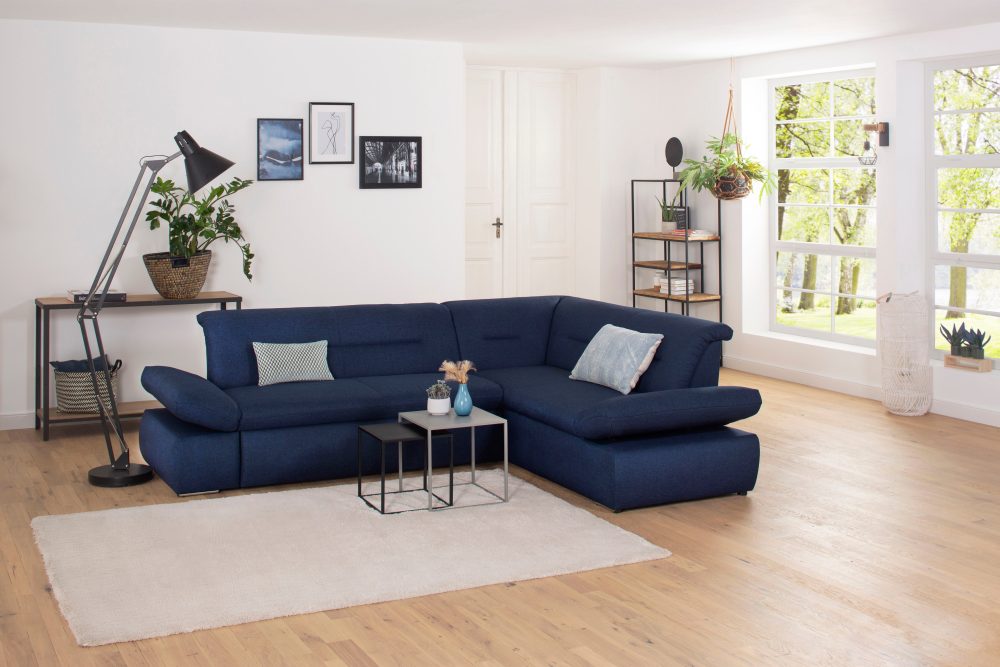 my home Ecksofa »Avesa«, Wahlweise mit Arm- und Bettfunktion, B/T/H: 275/211/80 cm
