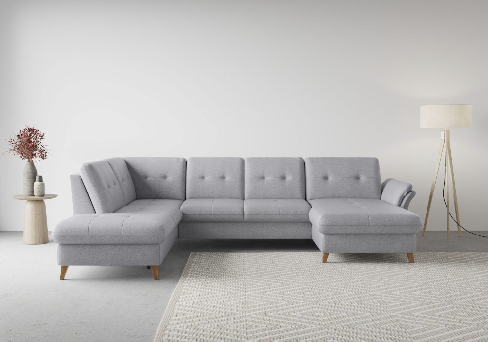 sit&more Wohnlandschaft »Göteborg«, inklusive Sitztiefenverstellung und Federkern, wahlweise mit Bettfunktion und Bettkasten