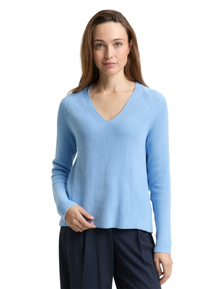 TOM TAILOR Strickpullover mit Rippbündchen