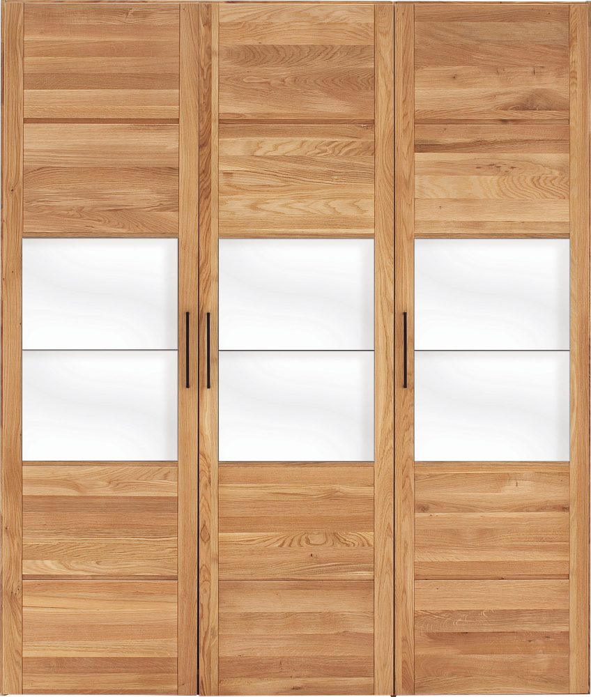 Premium collection by Home affaire Drehtürenschrank »Chamara«, aus massivem Eichenholz, in unterschiedlichen Schrankbreiten erhältlich, Höhe 218 cm