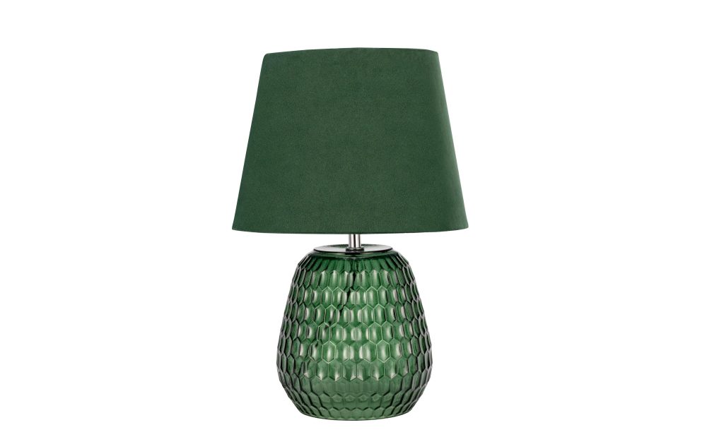 Pauleen - Tischleuchte Crystal Velours 1x E14 Grün