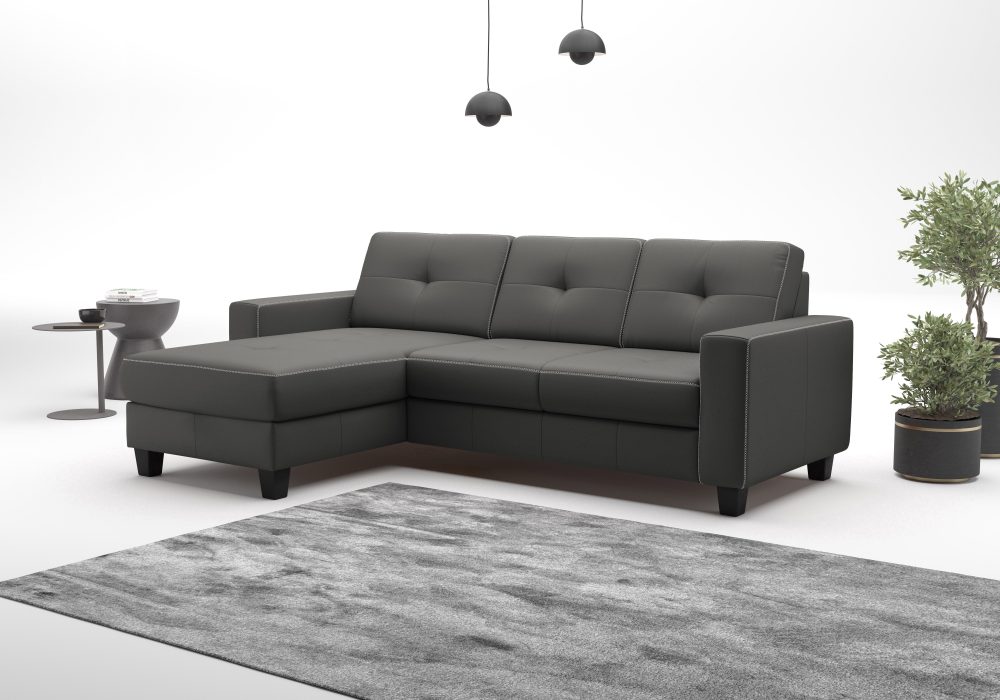 PLACES OF STYLE Ecksofa »Varese« wahlweise mit Bettfunktion und Bettkasten