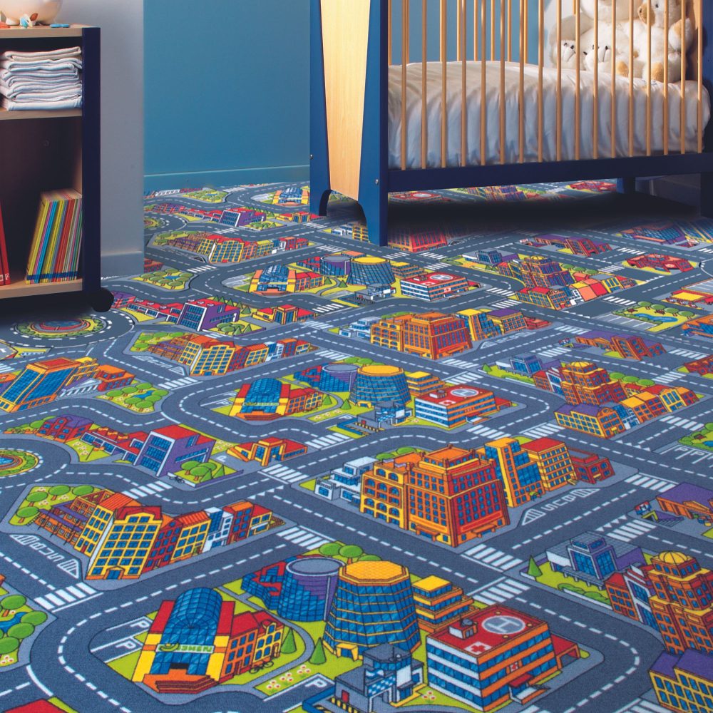 Andiamo Teppichboden »City«, rechteckig, Spielteppich, Strassenteppich, Breite 200 cm oder 400 cm, Kinderzimmer