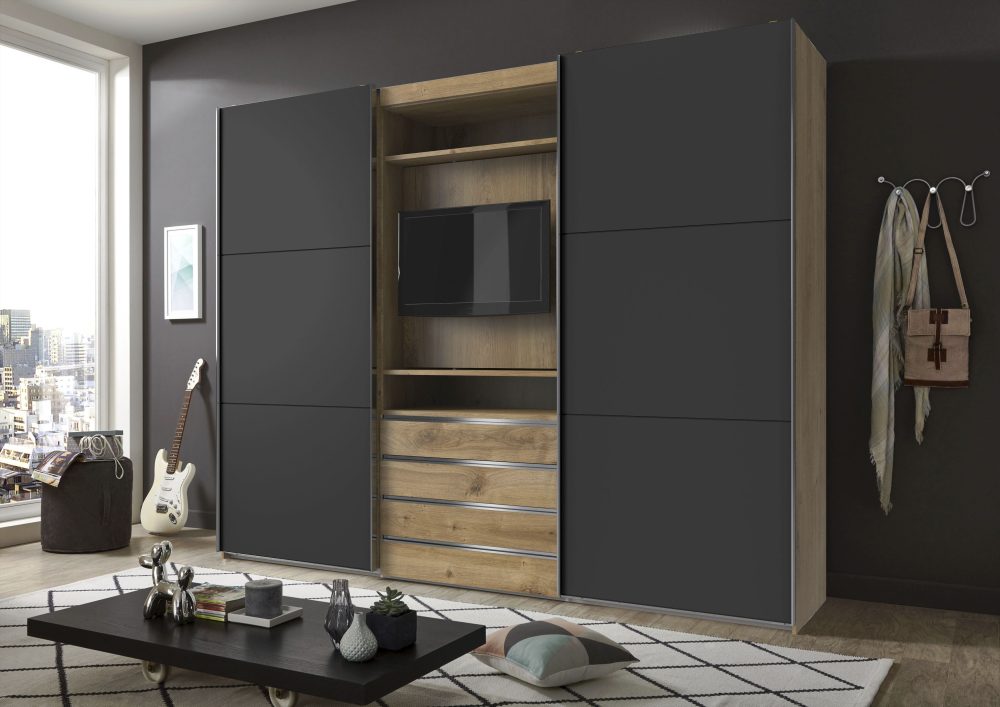 Fresh To Go Schwebetürenschrank »Magic«, mit drehbaren TV-Element