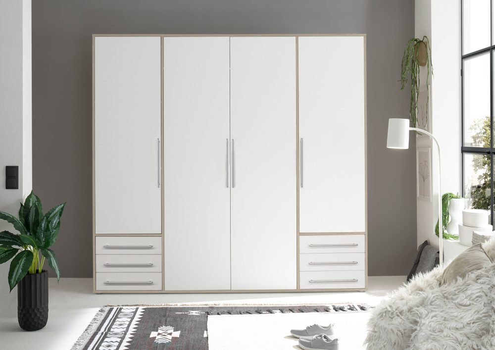 Schlafkontor Drehtürenschrank »Lyss Schrank, Kleiderschrank mit Drehtüren«, in verschiedenen Farben und Grössen erhältlich