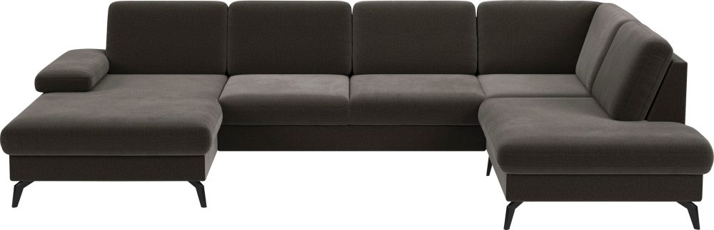 sit&more Wohnlandschaft »Morris U-Form inkl. Sitztiefenverstellung«, wahlweise mit Bettfunktion, Bettkasten und Armteilverstellung