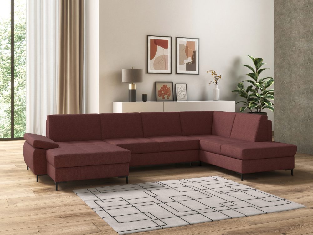 DOMO collection Wohnlandschaft »Capelo«, mit Armteilverstellung, wahlweise mit Bettfunktion, inklusive Federkern