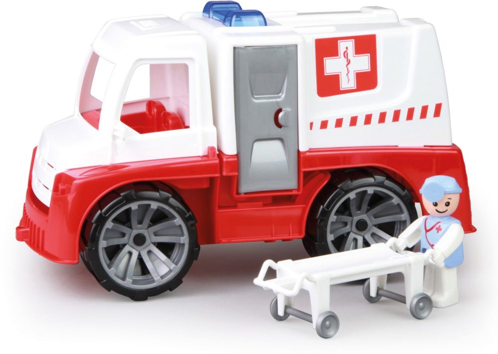 LENA® Krankenwagen TRUXX 3-teilig in weiß/rot