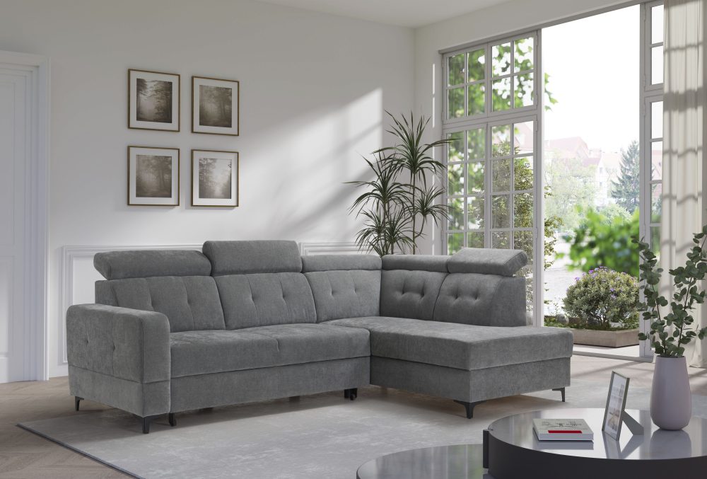 exxpo - sofa fashion Ecksofa »Monte, Kopfteile verstellbar, optional mit Bettfunktion & Bettkasten« L- Form, mit Kopfteilverstellung, optional Bettfunktion und Bettkasten