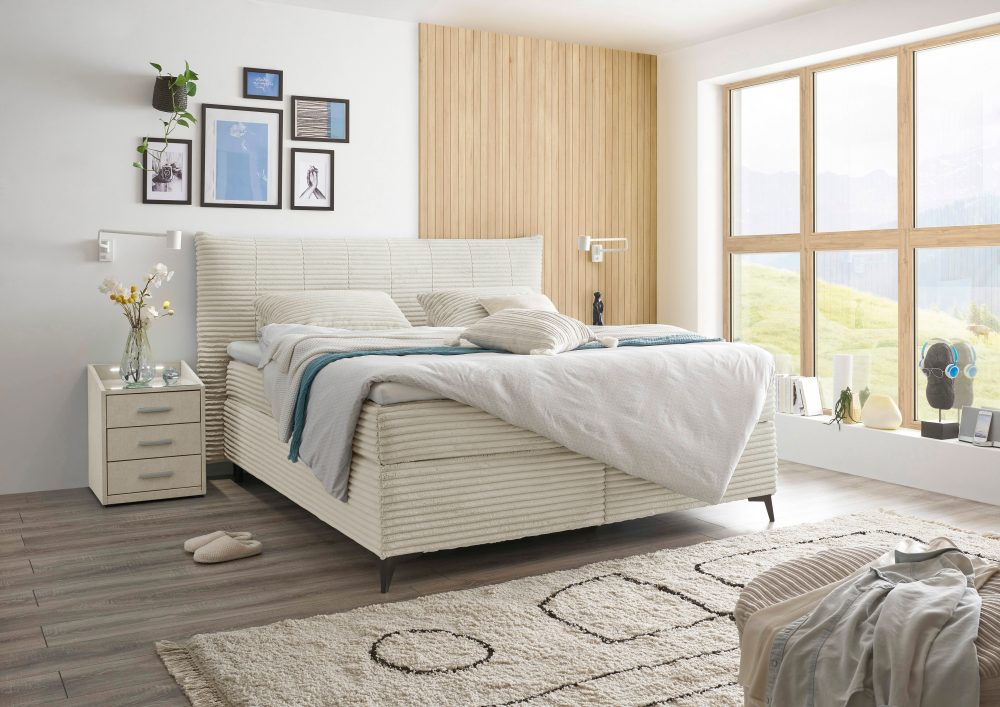 ED EXCITING DESIGN Boxspringbett »Seattle«, harte Seite mit Kokosmatte, weiche Seite mit Filzabdeckung